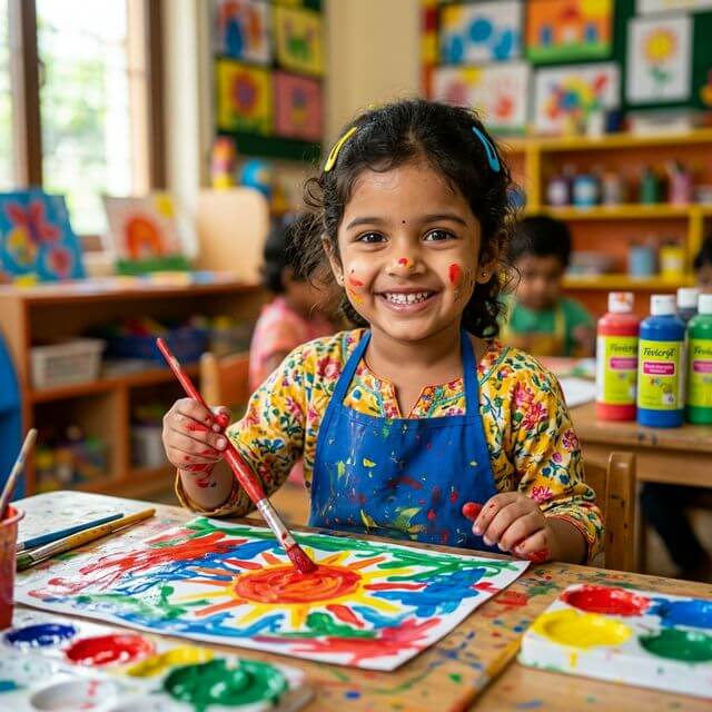 Portrait of an Indian preschooler